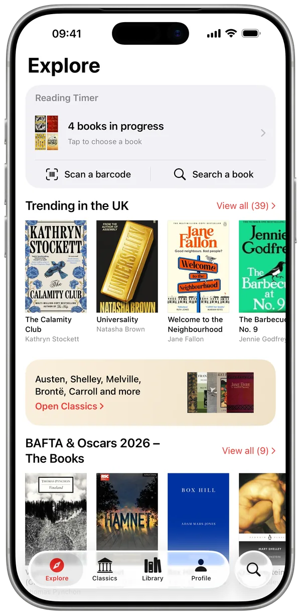 Must Read app showing Explore screen