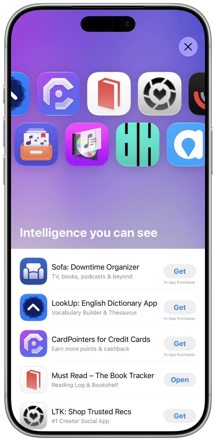 The App Store story Intelligence you can see, with the Must Read icon in its artwork