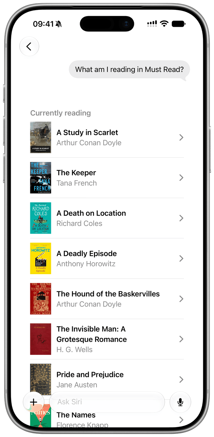 Siri answering what you are reading