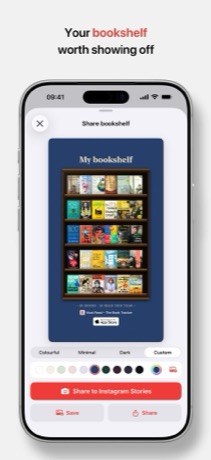 App Store screenshot, iPhone: bookshelf